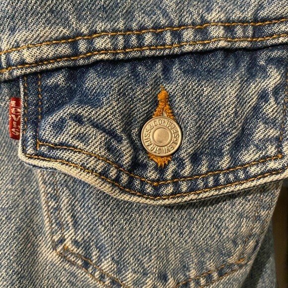 Vintage 1980’s Levi’s denim jean jacket large EUC ranch wear, cowboy, trucker - Picture 11 of 14